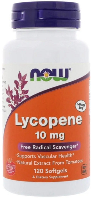 Ликопин Now Foods Lycopene 10 мг 120 гел капс Киев - изображение 1