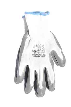 MASTERTOOL Рукавички трикотажні безшовні MASTERTOOL нітрилове покриття долоні 10" біло-сірі 83- Коломия