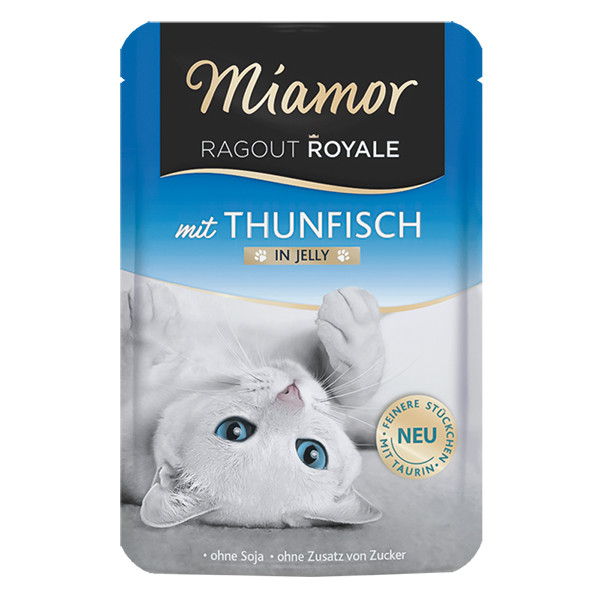 Miamor Ragout Royale mit Thunfisch МИАМОР РАГУ ТУНЕЦ кусочки в желе беззерновой полнорационный влажный корм для котов, пауч 100г Киев - изображение 1