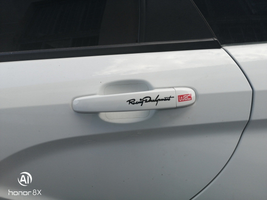 Наклейки на ручки авто №5 Чорна з червоним Київ - фото 6