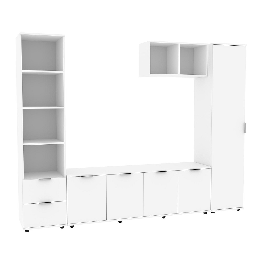 Стенка в гостиную Ketrin-2, Белый, 2440х425х1880 Львов - изображение 2