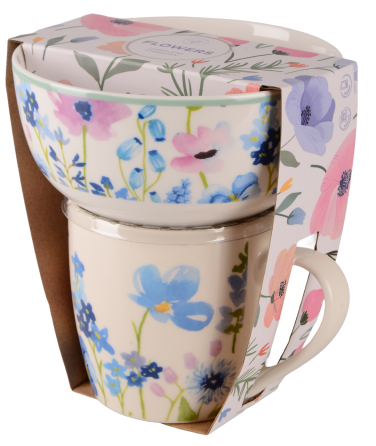 Набір для сніданку Limited Edition Flowers Blue, 2 предмети (7137040) Київ