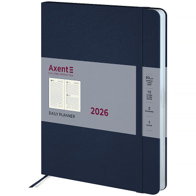 Еженедельник Axent датированный 2026 Grand Strong, 195х255, синий (8830-26-02-A) Винница - изображение 1