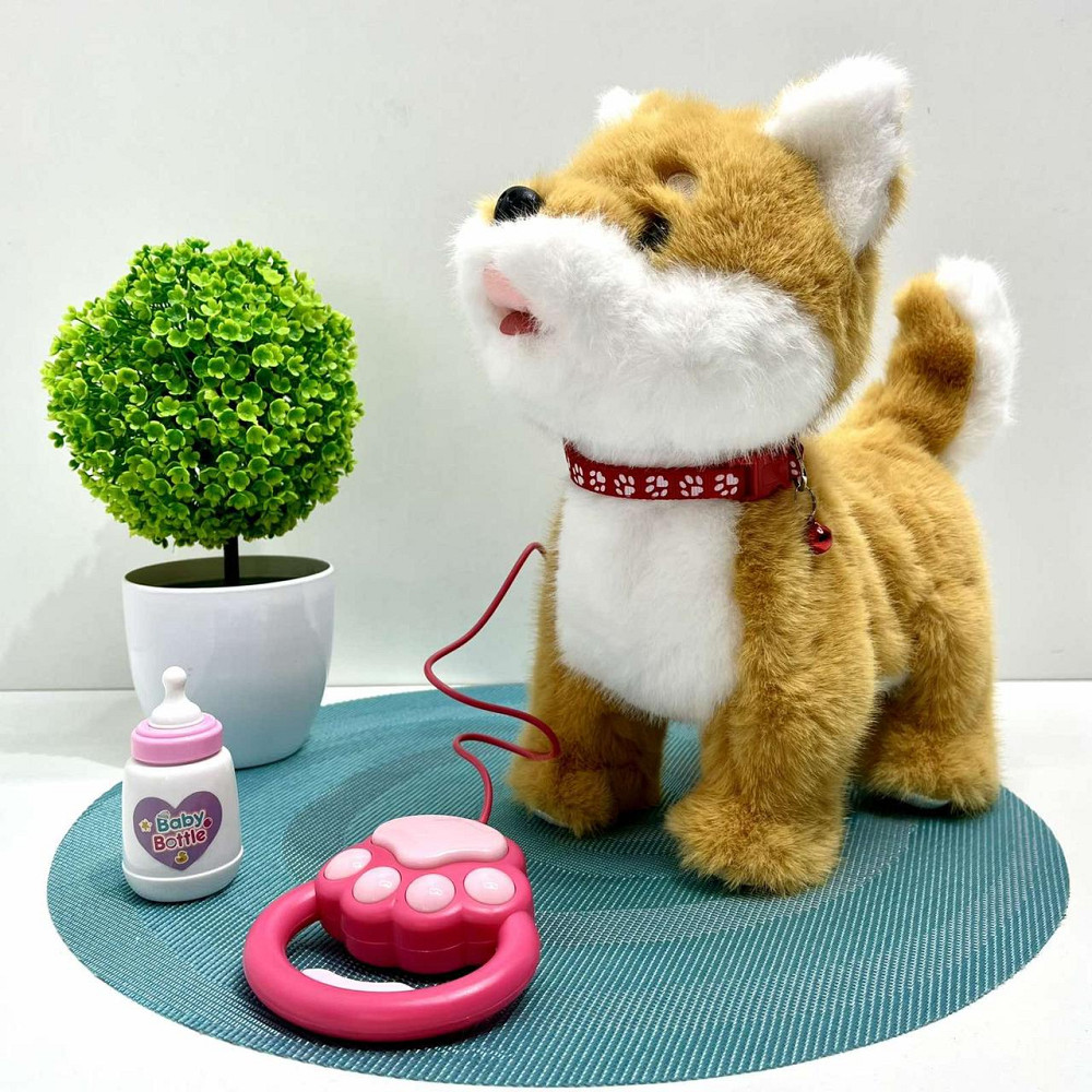 Собачка інтерактивна на пульту сенсорна ходить махає хвостом гавкає Коричнева (933-158Е) Чернігів - фото 1