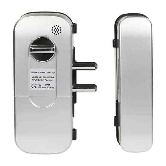 Замок біометричний автономний на скляні двері Trinix TRL-3303BG зі зчитувачем відбитків пальців і карт EM-Marine (65-00004) Київ