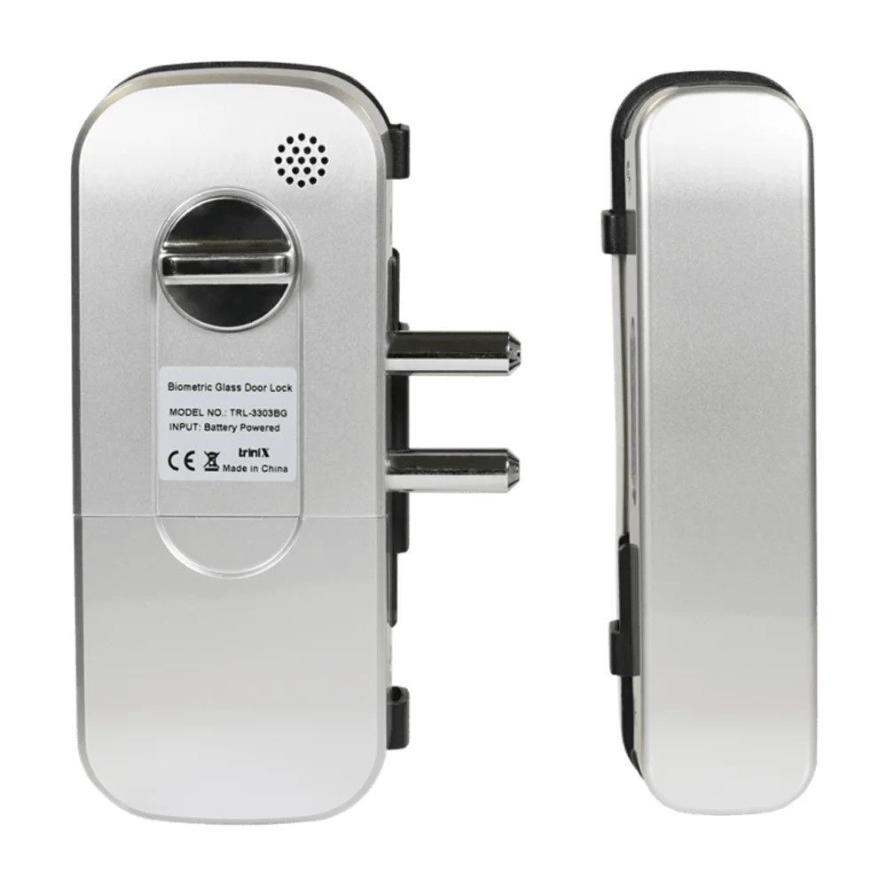 Замок біометричний автономний на скляні двері Trinix TRL-3303BG зі зчитувачем відбитків пальців і карт EM-Marine (65-00004) Київ - фото 4