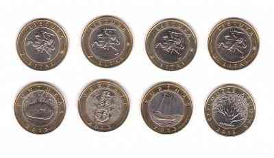 Lithuania Литва - набір 4 монети 2 Litai 2013 UNC commemorative Полтава