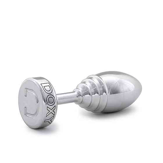 Металева анальна пробка DOXY Butt Plug RIBBED, ребриста, діаметр 3,3 см Sex Aura Київ
