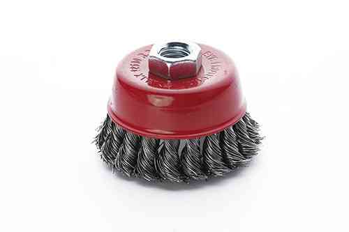 Щётка чаша стальные витки 75мм (УШМ) APRO Ровно