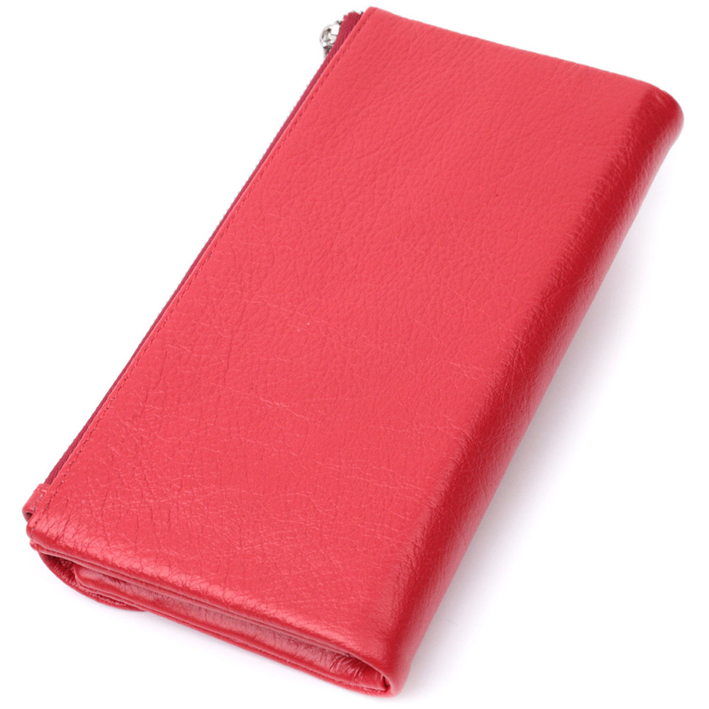 Портмоне для женщин с блоком для карт из натуральной кожи Красный (ST Leather) Киев - изображение 6
