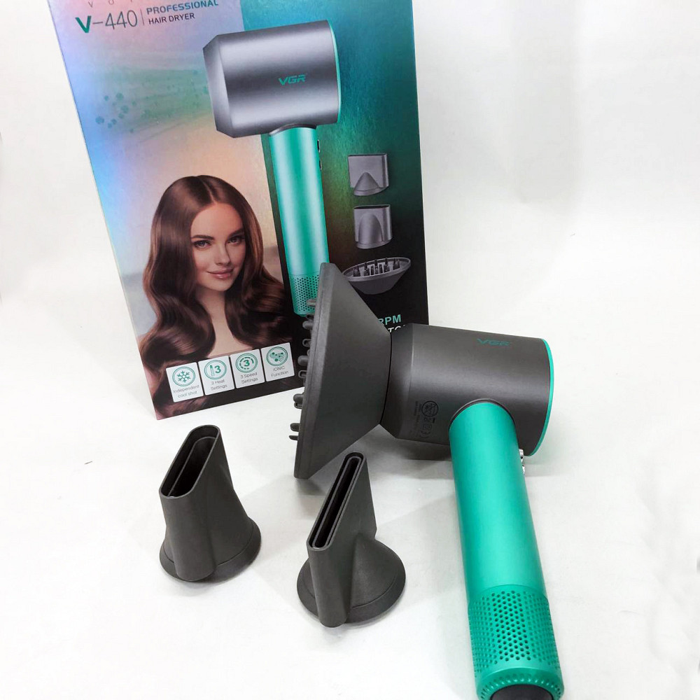 Фен для укладання волосся універсальний VGR, Фен для укладання зачіски з режимом іонізації ZH-44 Львів - фото 17