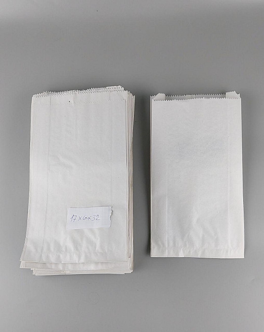 Пакет паперовий 17см 5*32см білий (1000 шт) Харків - фото 2