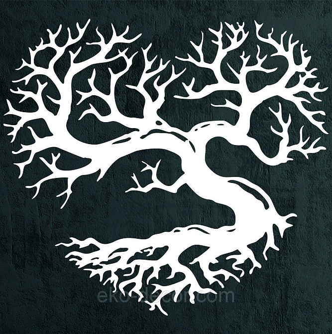 Декоративное настенное Панно «Дерево сердце» Декор на стену 90*81 см., Белый Киев - изображение 5