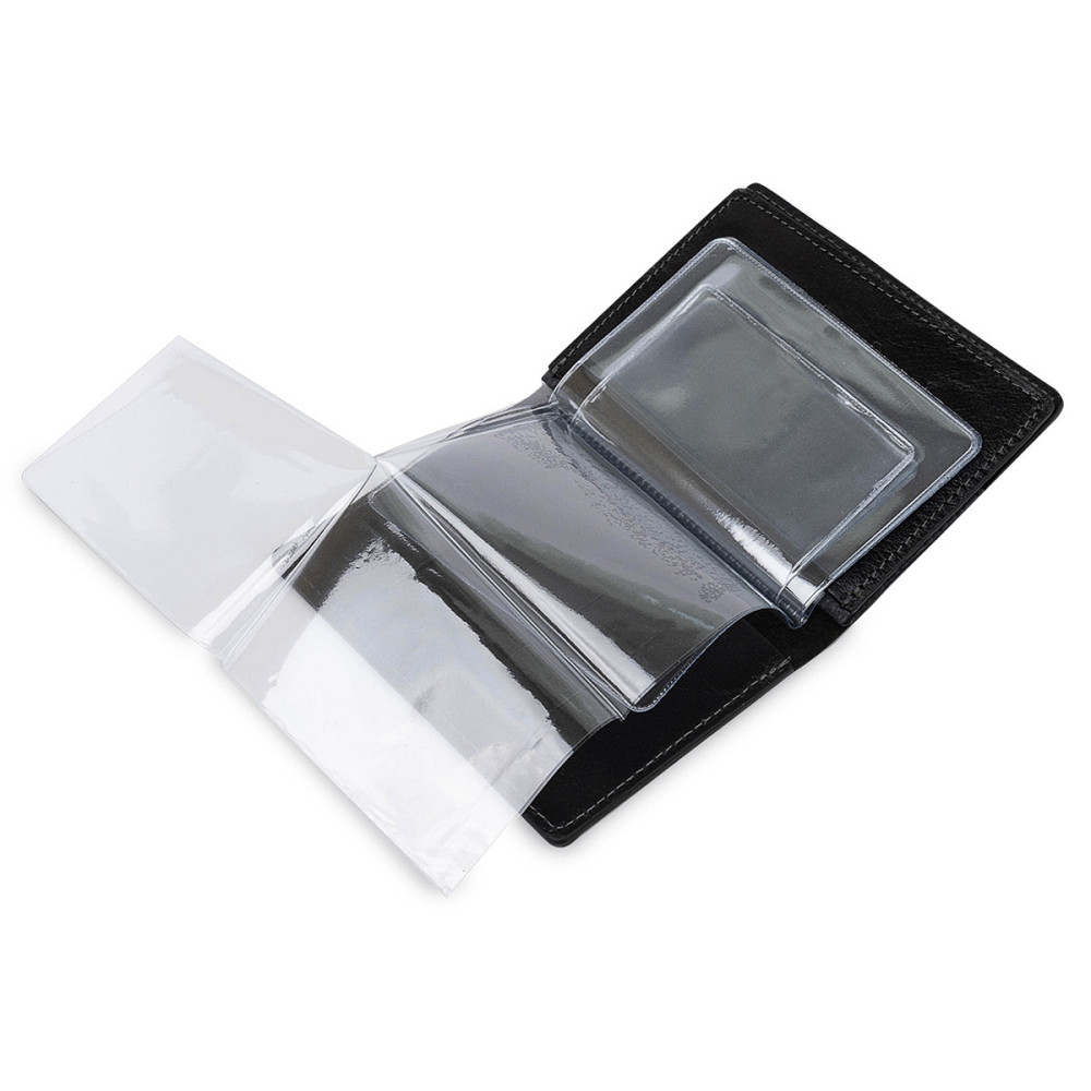 Кожаная обложка для документов GRANDE PELLE 11401 Черный Киев - изображение 8