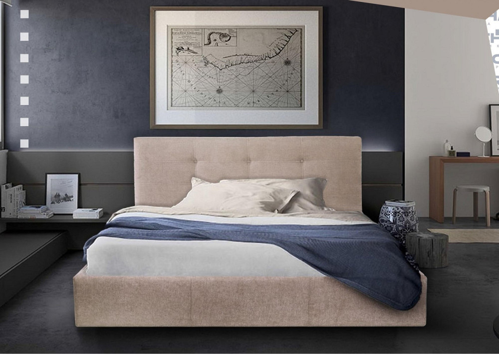 Кровать Двуспальная Manchester Comfort 180 х 200 см Мисти Mocco С подъемным механизмом и нишей для белья Мокко Днепр - изображение 20