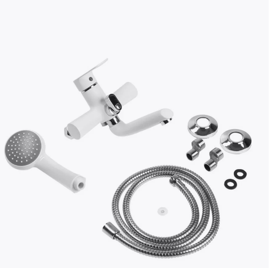 Змішувач для ванної/душкабіни універсальний Zerix PUD3 146 короткий гусак білий (ZX2910) Чернівці - фото 5