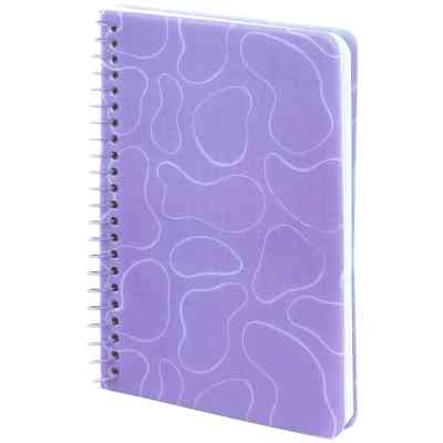 Блокнот Axent на спирали B6 80 листов, клетка, пластиковая обложка, фиолетовый (8463-1-A) Винница