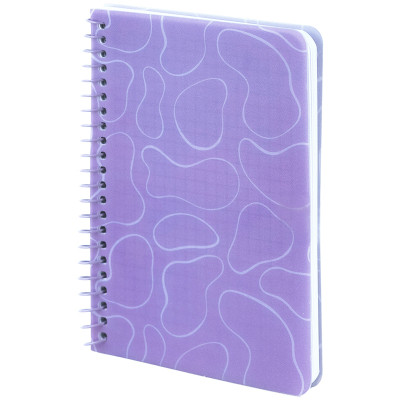 Блокнот Axent на спирали B6 80 листов, клетка, пластиковая обложка, фиолетовый (8463-1-A) Винница - изображение 2