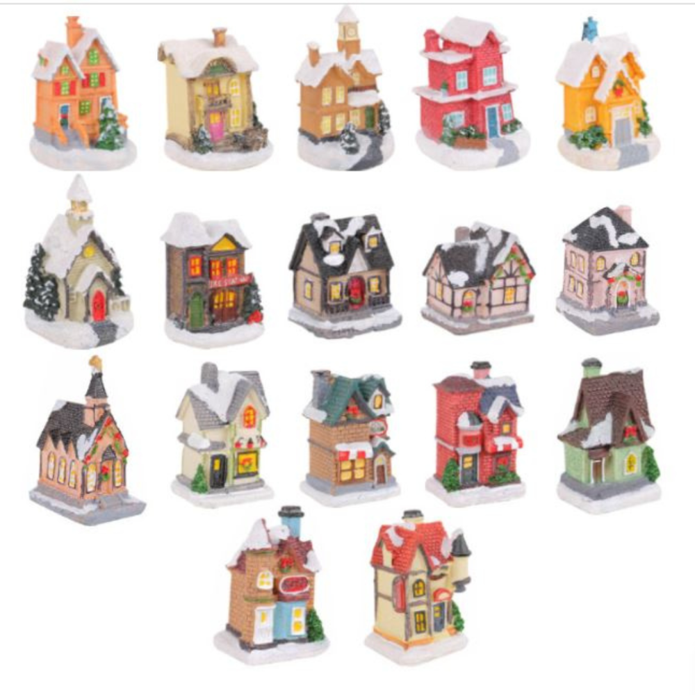 Новогодний домик с LED подсветкой из полистоуна для мини-сада, декора, миниатюры, Рождественской инсталляции. Одесса - изображение 4