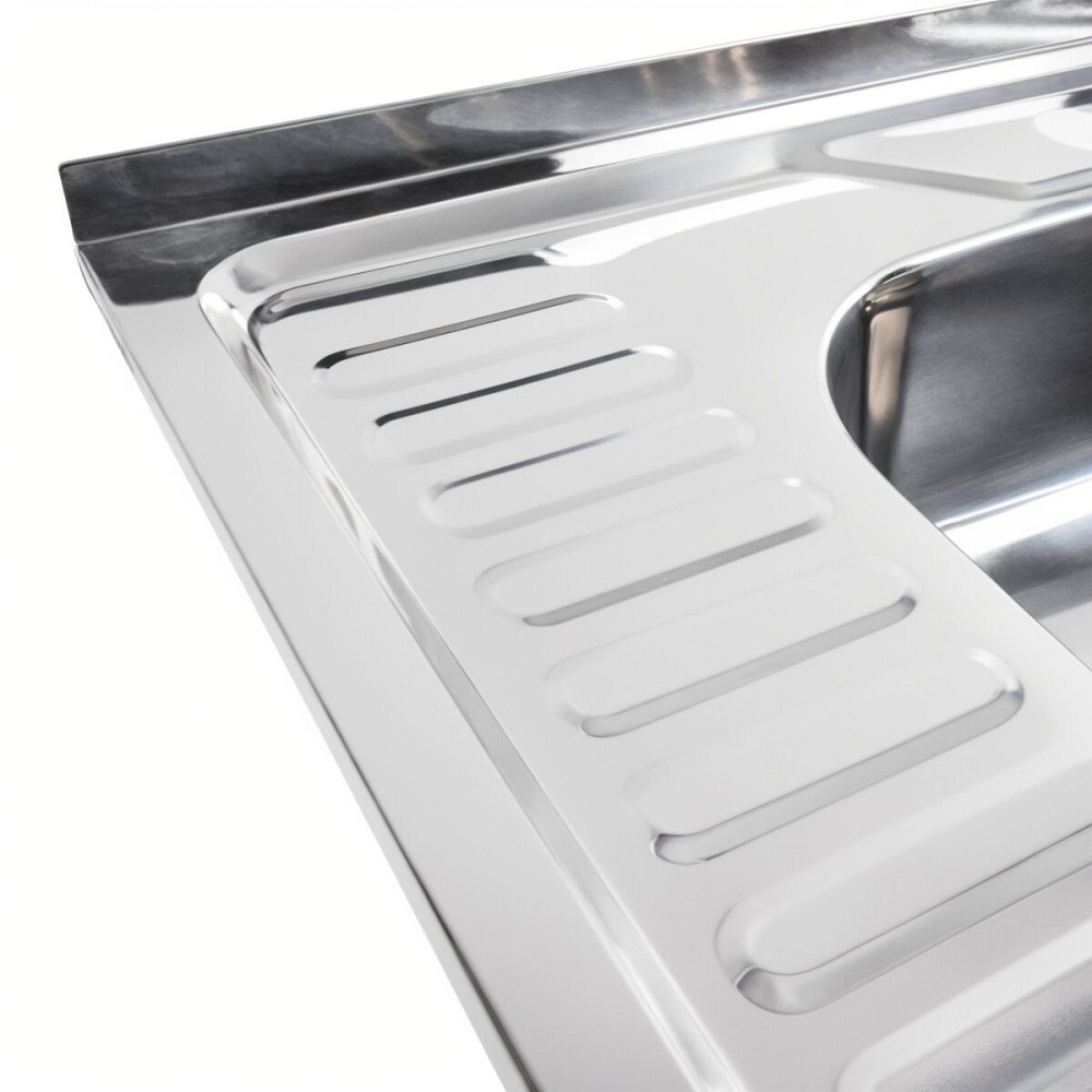 VALESO Кухонна мийка з нержавіючої сталі Valeso ПОЛІРОВКА 6060 R (0,7/160 мм) Київ - фото 5