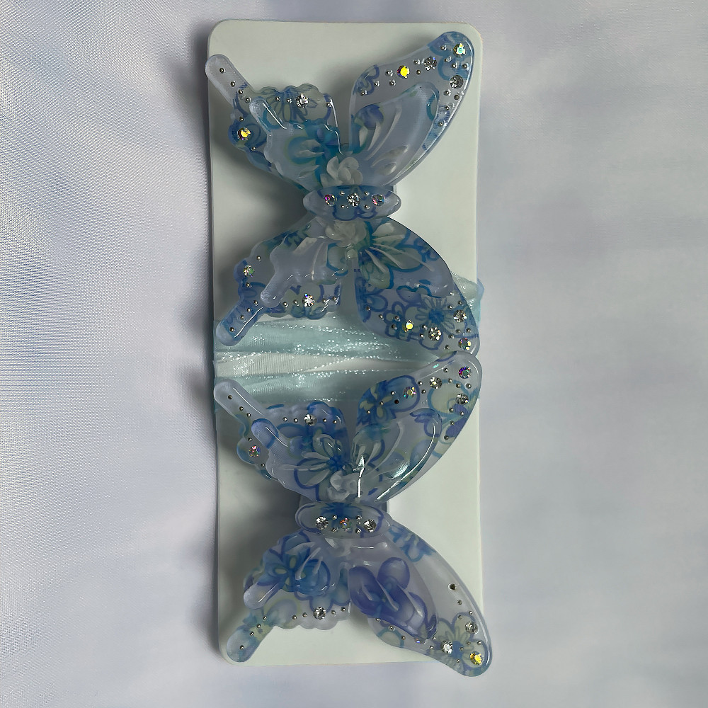 Магниты для штор и гардин Бабочка Люси набор 2 шт Голубой (81-168) Киев - изображение 4