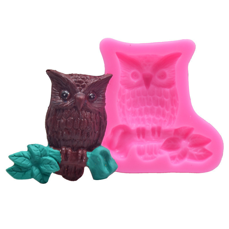 Молд силіконовий Сова 59 на 58 мм рожевий Київ - фото 9