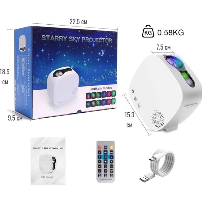 Проектор зоряного неба Starry Sky 2503, білий Винница - изображение 2
