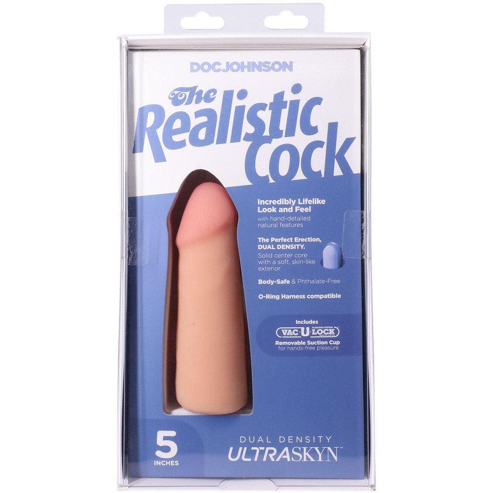 Фалоімітатор Doc Johnson The Realistic Cock ULTRASKYN - 5 Inch Vanilla Sex Aura Київ - фото 10