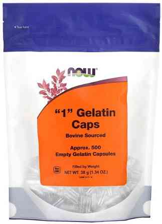 Порожні капсули "1" Now Foods Gelatin Caps 500 порожніх желатинових капсул Київ