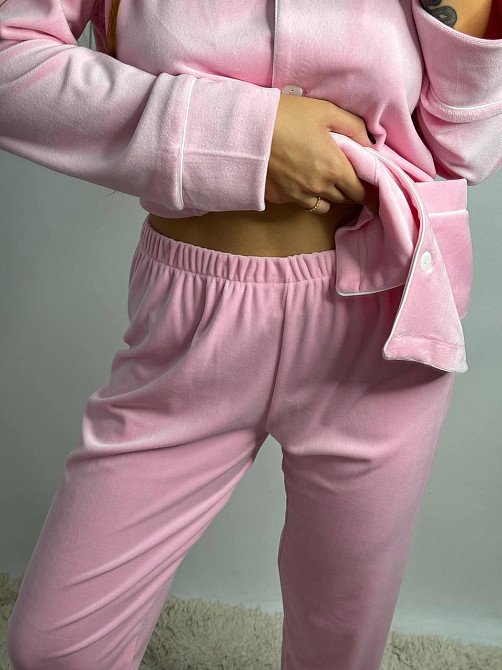 Костюм из плюшевого велюра на пуговицах с двумя карманами XS Зефирный Харьков - изображение 5