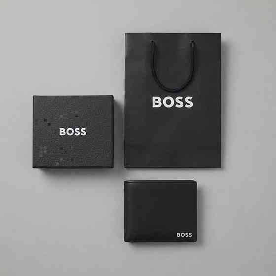 Мужской кожаный небольшой кошелек Boss (7705-1) Киев