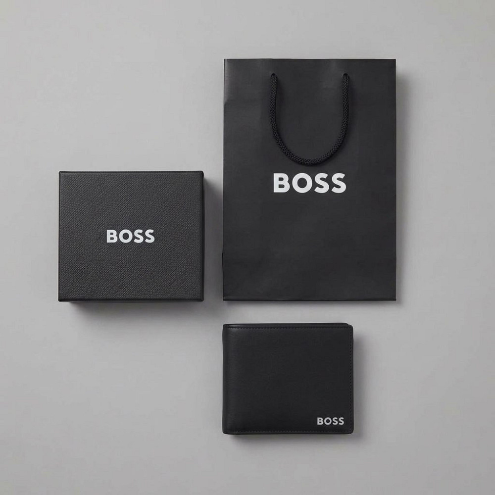 Мужской кожаный небольшой кошелек Boss (7705-1) Киев - изображение 1