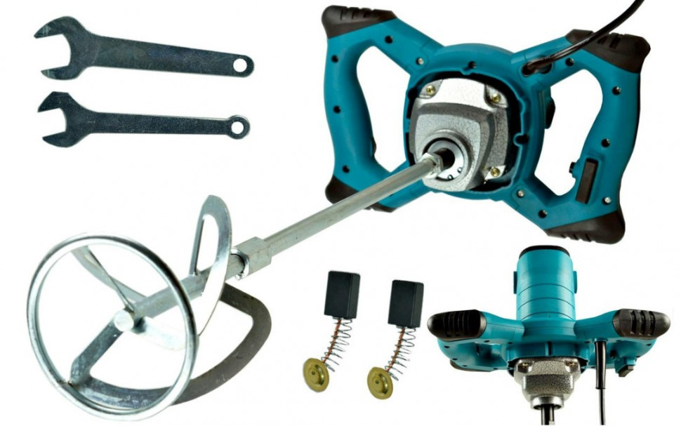 OX-1201 Будівельний міксер 2800Вт, 970 об/хв, 2 змішувачі Ø110мм для фарби, бетону, клею та розчинів Одеса - фото 1