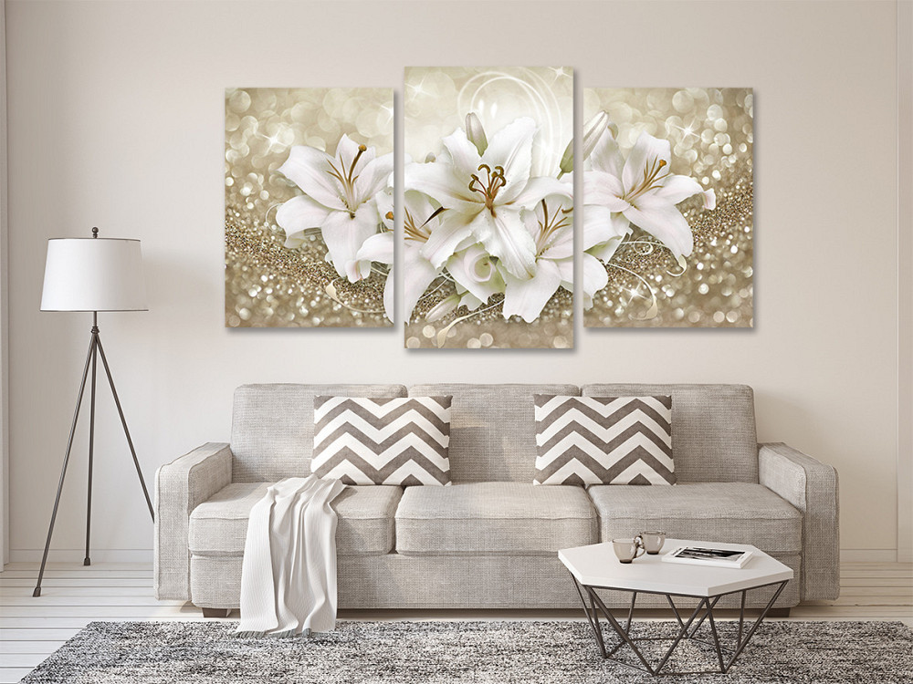 Модульна картина у вітальню/ спальню Лілія в золоті Art-532_3 70x130 см Київ - фото 2