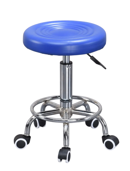 Стілець косметологічний без спинки на колесах з підставкою для ніг, регулювання висоти Київ - фото 1