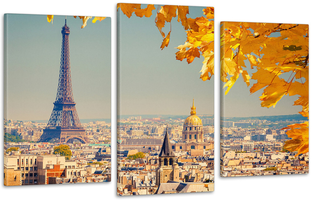 Модульная картина Париж Осень Art-49_3 70x130 см Киев - изображение 1