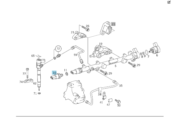 Mercedes-Benz  A0041531528 Датчик тиску в паливній рампі Одесса