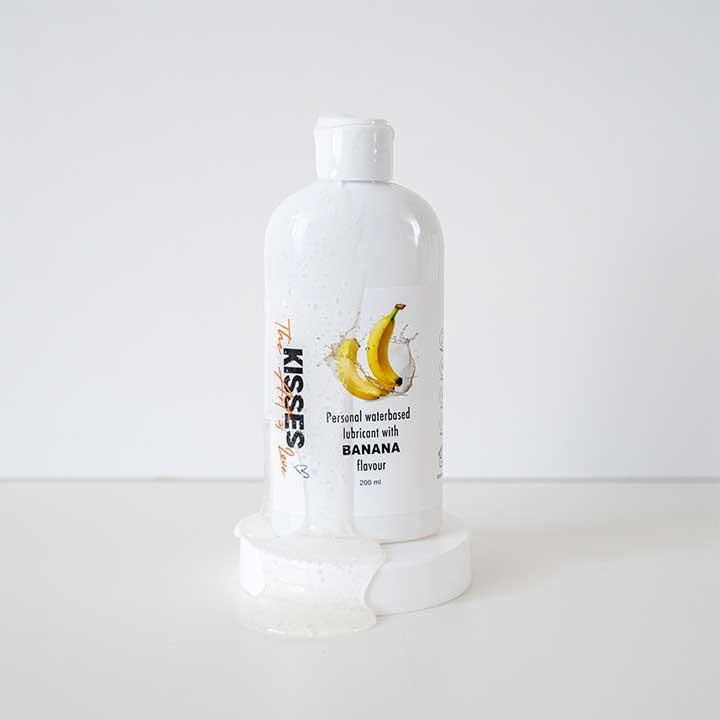 Лубрикант на водній основі Kisses Банан 200 мл. – Інтимне мастило Вінниця - фото 1