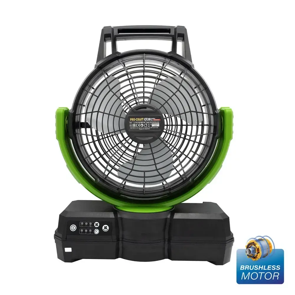Аккумуляторный вентилятор Procraft,Безщеточный вентилятор CF20,Потужный аккумуляторный вентилятор 1869 об мин Львов - изображение 2