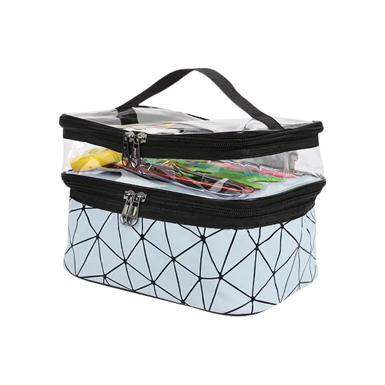 Набір для в'язання гачком із пряжею та аксесуарами в косметичці, сірий колір Кам'янець-Подільський