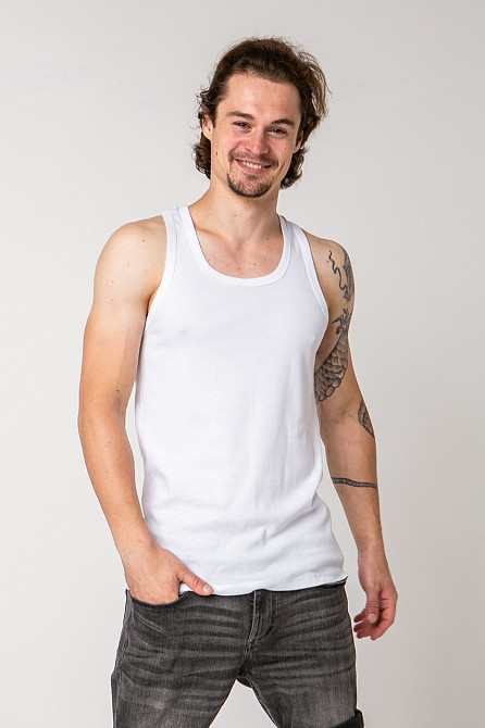 Майка чоловіча-борцовка Ozkan 0058 S, Білий Київ - фото 1