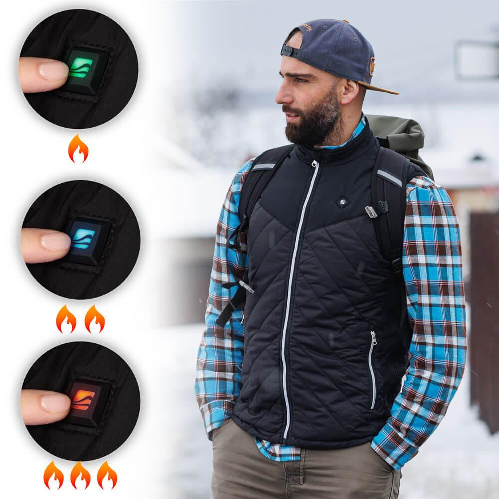Мужской жилет с подогревом inSPORTline WARMhim - черный/XXL Киев - изображение 3