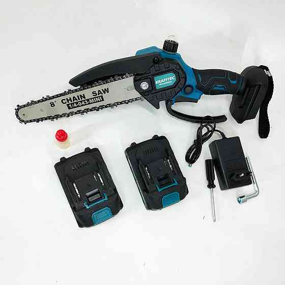 Легкая аккумуляторная пила для обрезки веток Krafftec 20 см, Портативная аккумуляторная пила для сучков IA-78 Львов