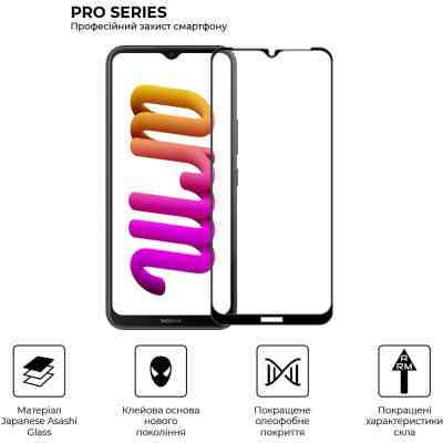 Стекло защитное Armorstandart Pro Nokia C21 Plus Black (ARM62198) Винница