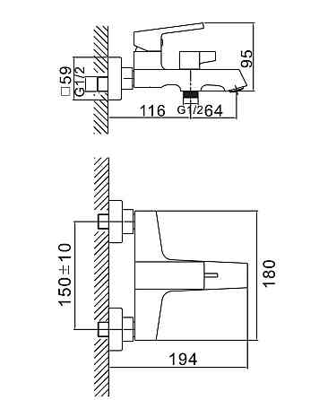 Ванны смеситель Haiba GAUDI 009 EURO HB9594 Харьков