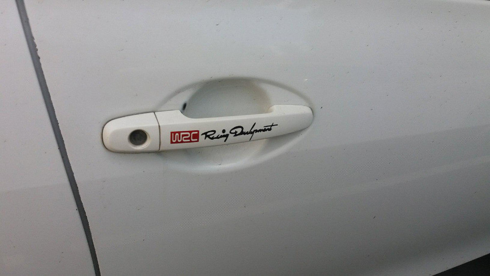 Наклейки на ручки авто номер 5 Черная с красным на Киев - изображение 7