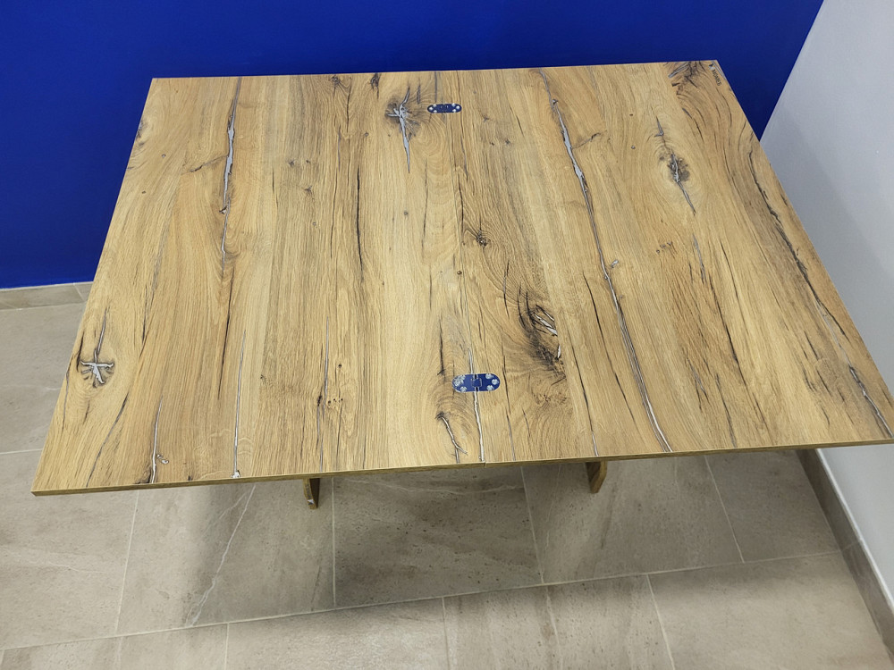 Раскладной кухонный стол 59х89см (Mebel Service) - Дуб Флагшток Львов - изображение 5