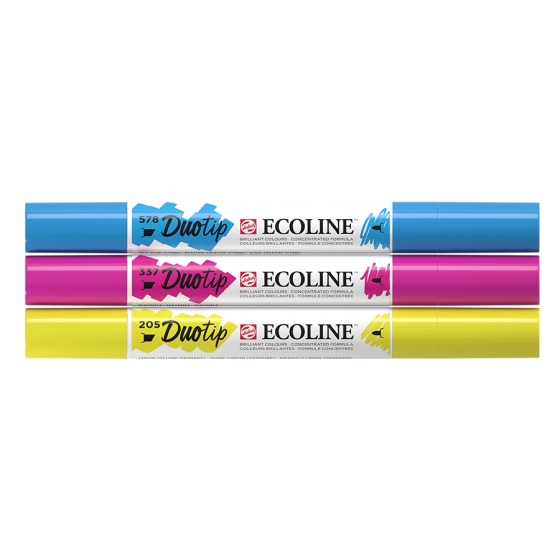 Набор маркеров акварельных двусторонних ECOLINE DUO TIP PRIMARY 3шт Royal Talens Киев