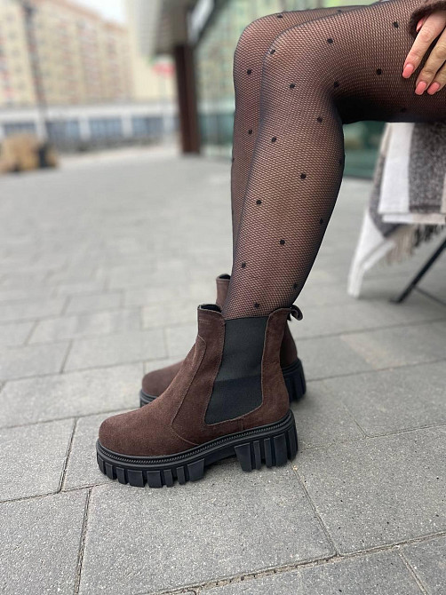 Edan Instruments Жіночі черевики EDAN шоколадні замша натуральна зима висота 13 см (5661) 37 Коломия - фото 1