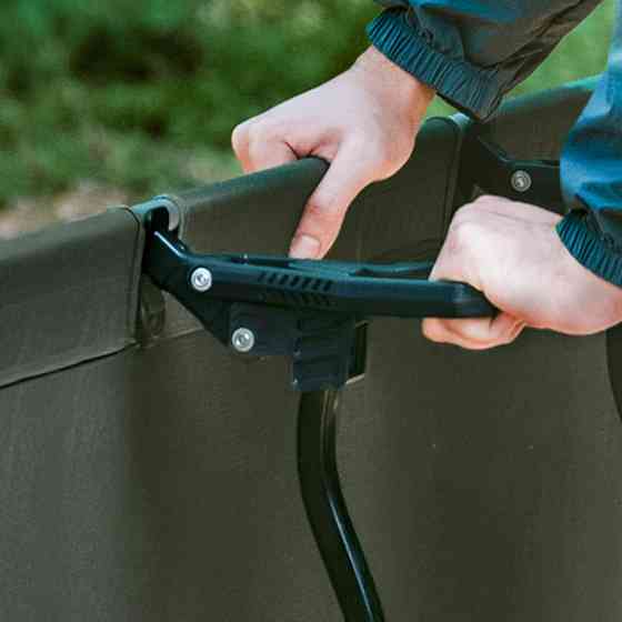 Ліжко туристичне складане Naturehike XJC08 CNK2550WS020 (поліестер + алюміній) Чорний Вінниця